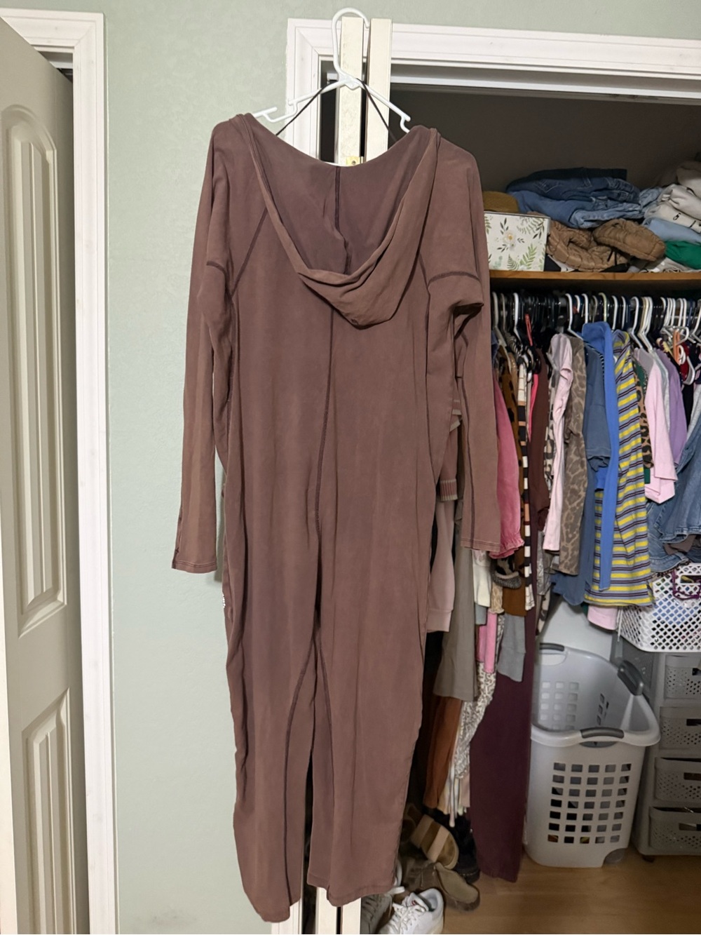 FP Movement by Free People Brown Long-Sleeve Hooded Jumpsuit - Picture 3 of 4